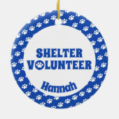 青い避難所のボランティア セラミックオーナメント (裏面)