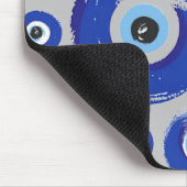 青い邪悪な目のプリント マウスパッド (コーナー)