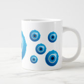 青い邪悪な目の保護 ジャンボコーヒーマグカップ (右)