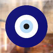 青い邪悪な目の幸運と保護のシンボル ウィンドウサイン (シート2)