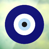 青い邪悪な目の幸運と保護のシンボル ウィンドウサイン (シート3)