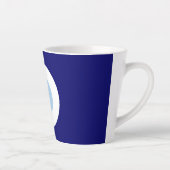 青い邪悪な目の幸運と保護のシンボル カフェラテマグ (右)