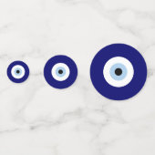 青い邪悪な目の幸運と保護のシンボル コンフェッティ (正面)