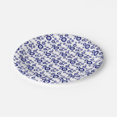 青い邪悪な目の幸運と保護のシンボル ペーパープレート (アングル)