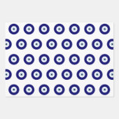 青い邪悪な目の幸運と保護のシンボル ラッピングペーパーシート (正面3)