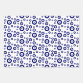 青い邪悪な目の幸運と保護のシンボル ラッピングペーパーシート (正面2)