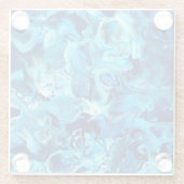 青い部分の陰2つのガラスのコースター ガラスコースター (裏面)