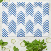 青い部族の矢印パターン キッチンタオル (折り畳み)