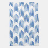 青い部族の矢印パターン キッチンタオル (縦)