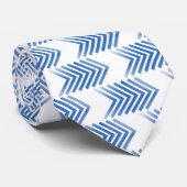 青い部族の矢印パターン ネクタイ (ロール)