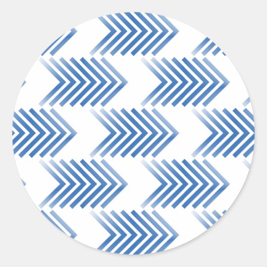青い部族の矢印パターン ラウンドシール (正面)