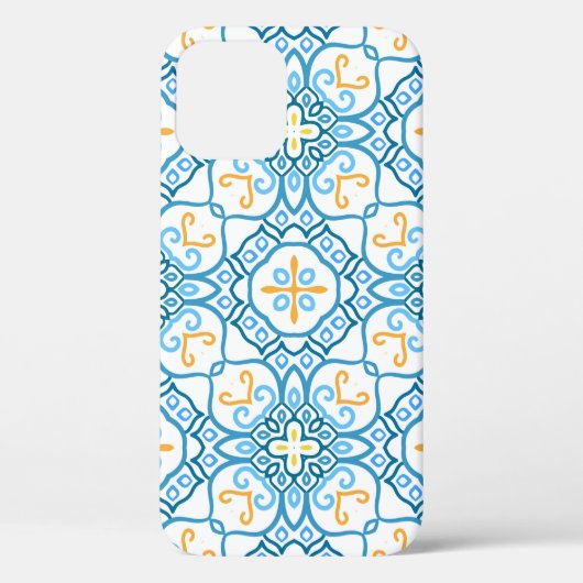 青い部族民族のシームレスなパターン Case-Mate iPhoneケース (裏面)