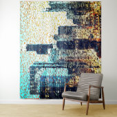 青い都市建物モザイクスタイルとレリーフ、 浮き彫り タペストリー (インサイチュ)