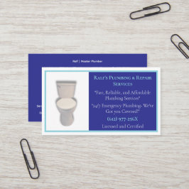 青い配管設備サービストイレ 名刺