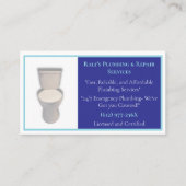 青い配管設備サービストイレ 名刺 (正面)