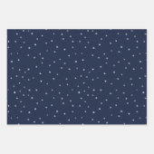 青い醜いクリスマスセーター水牛のプレイド&スター ラッピングペーパーシート (正面3)