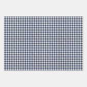 青い醜いクリスマスセーター水牛のプレイド&スター ラッピングペーパーシート (正面2)