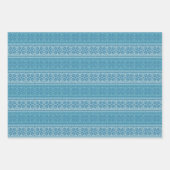 青い醜いクリスマスセーター ラッピングペーパーシート (正面)