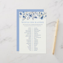 青い野の花は、むしろ赤ん坊のシャワーのゲームだろう