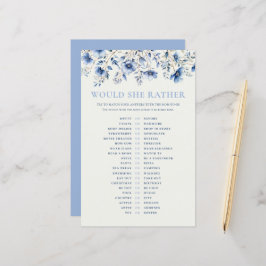 青い野の花は、むしろ赤ん坊のシャワーのゲームだろう