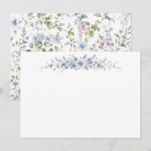 青い野の花 フラットノートカード ノートカード (正面/裏面)