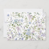 青い野の花 フラットノートカード ノートカード (裏面)