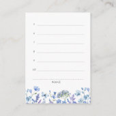 青い野ばらの花のフローラの答え エンクロージャーカード (裏面)