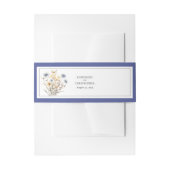 青い野エレガント花フォーマル結婚の 招待状ベリーバンド (正面例)