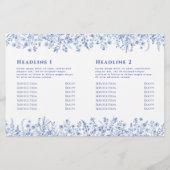 青い野フランスの花二折パンフレット (裏面)