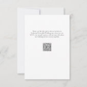 青い野モダン花フォーマル結婚の 出欠カード (裏面)