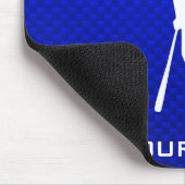 青い野球選手 マウスパッド (コーナー)