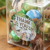 青い野生のワンジャングル動物ありがとう ラウンドシール