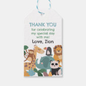 青い野生の動物 ギフトタグ (正面)