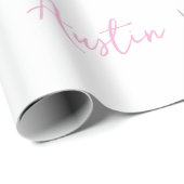 青い野生の花のウェディング/シャワーのお祝い ラッピングペーパー (ロールコーナー)