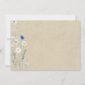 青い野生の花の感謝 サンキューカード (裏面)