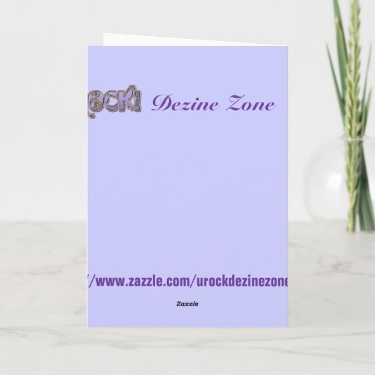 青い野生の花の母の日カード カード (裏面)