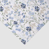 青い野生の花の水彩画 薄葉紙 (詳細)