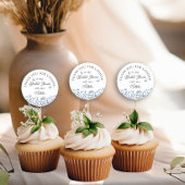 青い野生の花の花束　ご来場ありがとうございました ラウンドシール