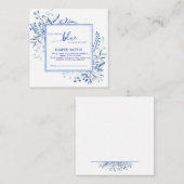 青い野生の花　何か青いおむつ　ラッフル エンクロージャーカード (正面/裏面)