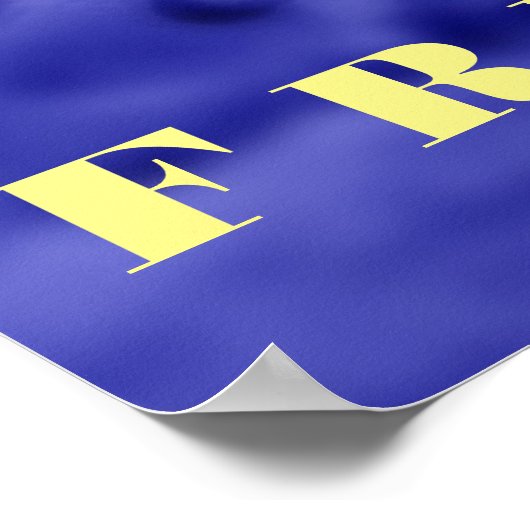 青い野生の馬の自由やる気を起こさせるのアートワーク ポスター (角)