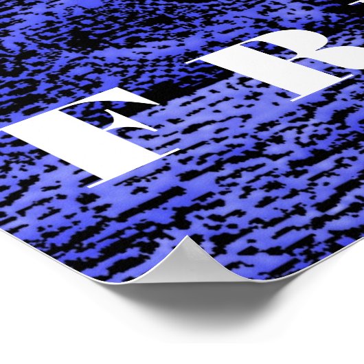 青い野生の馬の自由やる気を起こさせるのアートワーク ポスター (角)