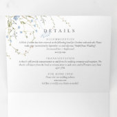 青い野結婚花が咲く 三つ折り招待状 (内部最初)