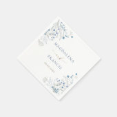 青い野結婚花 スタンダードカクテルナプキン (角)