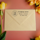 青い金ゴールドと白い大理石 セルフインキングスタンプ