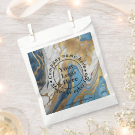 青い金ゴールドと白い大理石 フェイバーバッグ