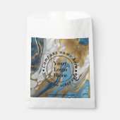 青い金ゴールドと白い大理石 フェイバーバッグ (正面)