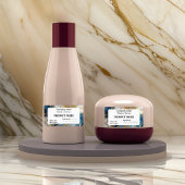 青い金ゴールドと白い大理石 ラベル