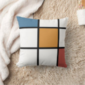 青い金ゴールドと錆の幾何学模様装飾用クッション クッション (ブランケット)