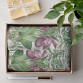 青い金ゴールドのコンゴウインコの鳥の蘭の花のティッシュペーパー 薄葉紙 (ギフト)