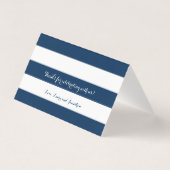 青い金ゴールドのストライプなChathamのケープコッドの結婚式の座席 (裏面)